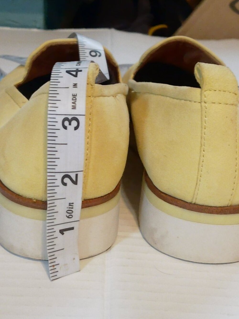 Caslon Hadley-Lea Yellow Suede Slip On Loafers Sneakers Women's Size 8M - Picture 6 of 14